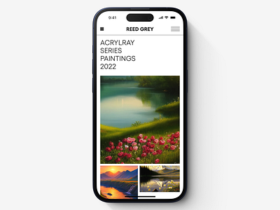 Reed Grey Project Page (Mobile) creative design grids interaction design ios iphone layout light mode minimal mobile mobile design mobile ui modern project page ui ui design uiux user interface ux ux ui