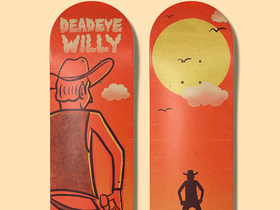 Showdown Skate Decks art artwork colors cowboys design digital art digital illustration drawing gradient illustration ipad lettering mockup palette photoshop procreate skate decks skateboarding skateboards texture