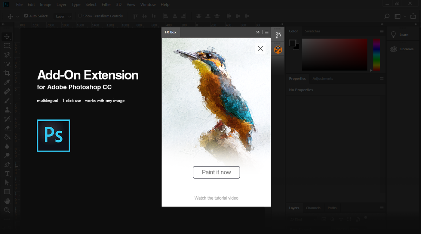 real paint fx photoshop add on extension
