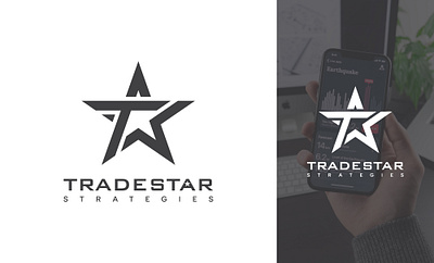 Tragestar branding business logo design flat logo flat logo design graphic design illustration logo minimalist logo trade logo tradestar ui vector