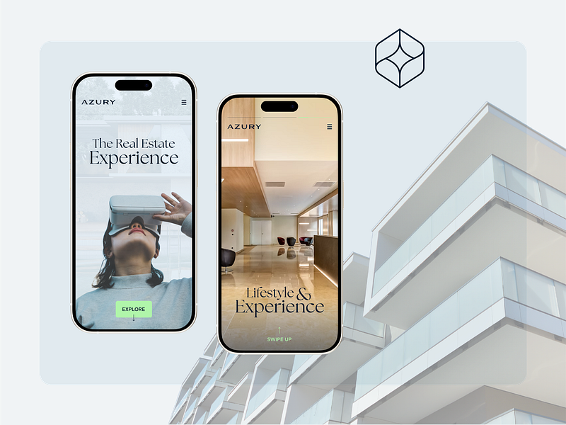 Mobile Slider for Luxury Real Estate Agency branding figma future landing page lifestyle mobile real estate slider ui user interface ux website