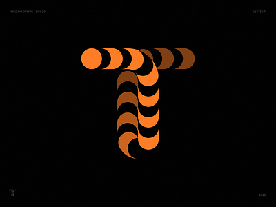 Letter T - Tiger. 36 Days of Type. Day 20 36 days of type animal branding care clinic fitness gradient health icon identity lettering logo medtech nature nutrition startup tail tech tiger unused