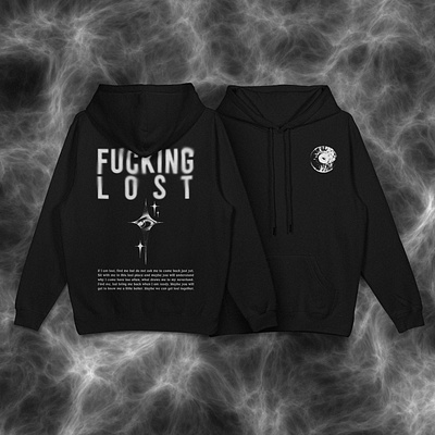 LOST Hoodie album cover artwork brand identity clothing clothing brand cover cover art dark design fashion design graphic design hoodie poster streetwear surrealism visual identity