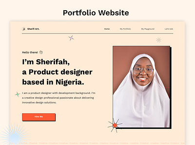 Portfolio Website design neubrutalism portfolio typography ui web design