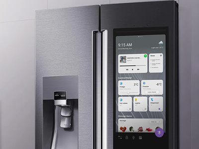 Smart Fridge User Interface design home iot samsung smart fridge ui