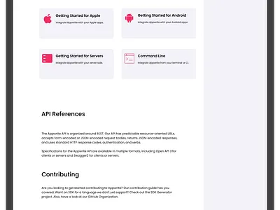 Appwrite Docs Page - UI Redesign✏️ design typography ui ux vector