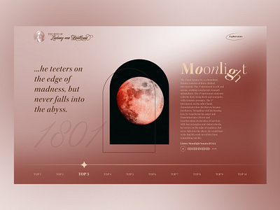 The best of Beethoven - UI Concept bethoven desktop gradient gradient mesh landing landing page landingpage music piano renaissance serif trend trending ui uidesign ux uxdesign website