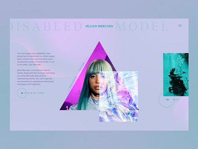 Jillian Mercado - UI Concept accessibility creative design disabled model diversity empowerment fashion fashion and style fashion design inclusion inclusive fashion jillian mercado landing page landingpage minimalist ui user experience (ux) ux website woman