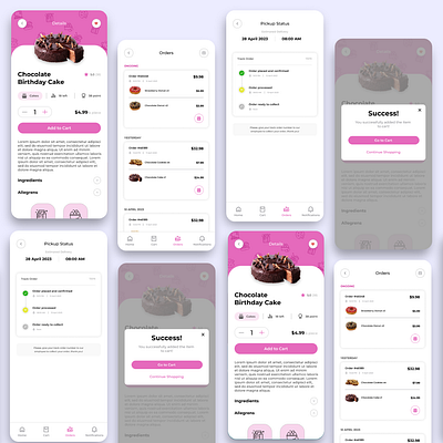 Restaurant Mobile App Design adobe xd app app design app ui cake design ecommerce figma interface mobile mobile app mobile app design mobile ui restaurant ui ux