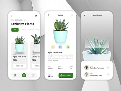 Plant: e-commerce mobile app design ecommmerce illustration plant sales ui