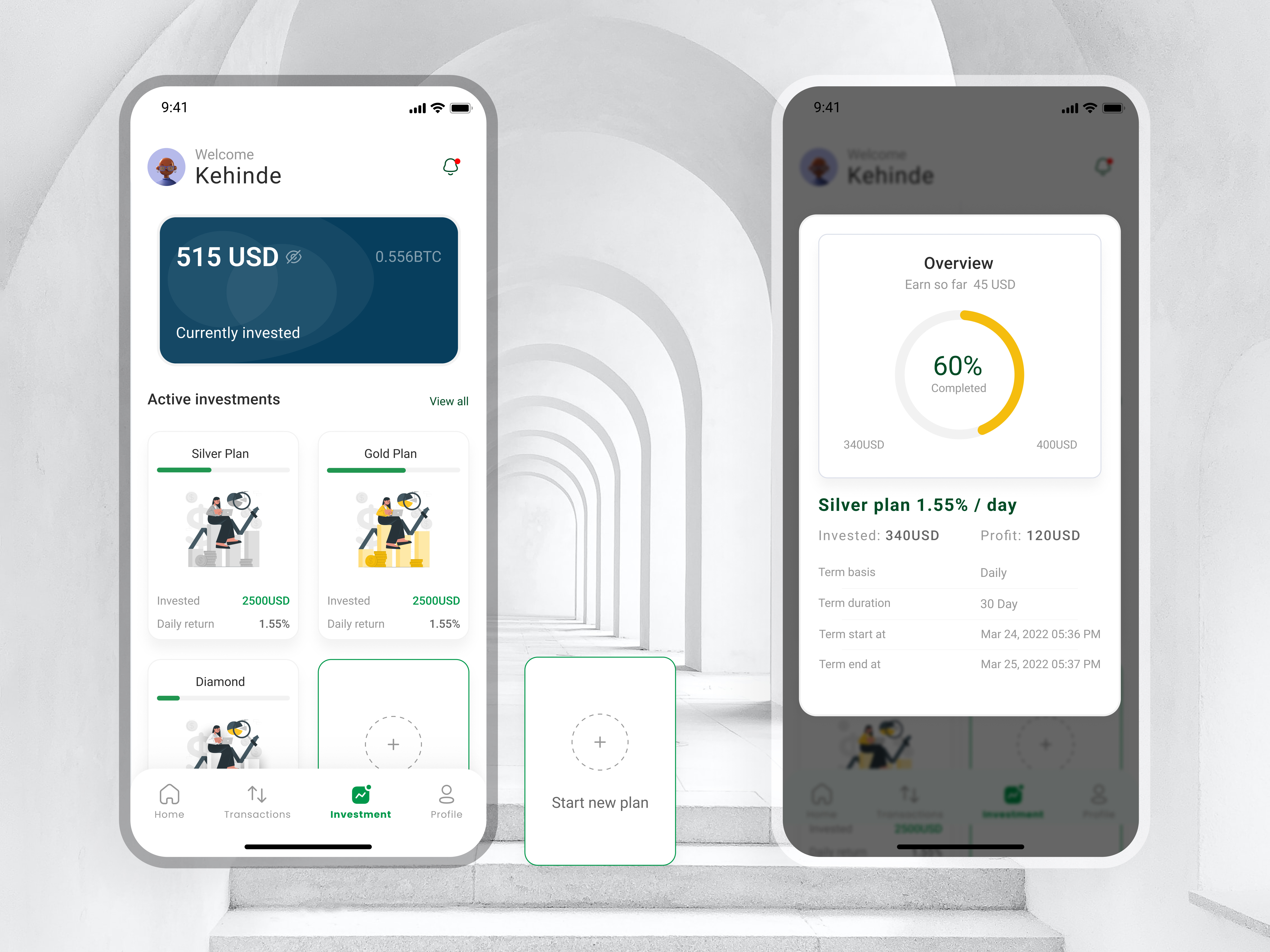 Investment mobile app crypto design investment mobile app tech ui