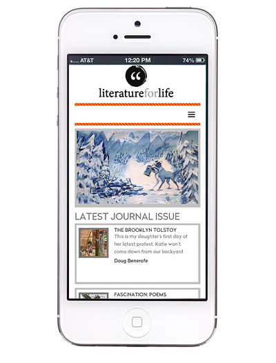LAUSD and Literature for Life journal (Website & CMS) app design mobile ui ux
