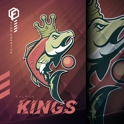 Salmon Kings brand design branding brands design graphic design illustration logo logo design sports