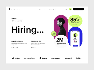 Motion after effect animation branding clean gif header hiring job app landing page motion graphics product design typography ui ui-ux user experience ux video web animation web design website motion