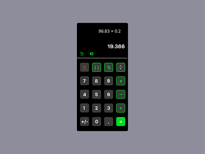 Daily UI 004: Calculator daily ui