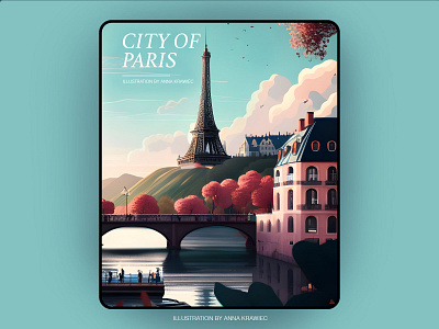 Paris 3d animation annakrawiec app branding clean design graphic design illustration landscape logo motion graphics paris trend 2024 ui ux