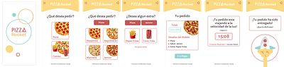 Pizza Rocket UI app branding design graphic design logo ui vector
