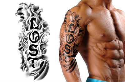 Tattoo for arm (Japanese style) arm art bodyart digital drawing graphic design japanese realism tattoo