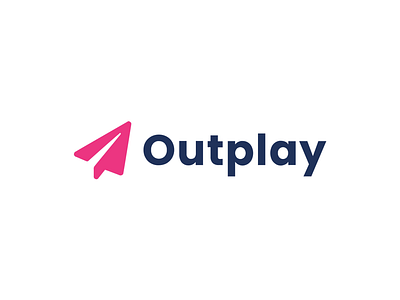 Outplay Logo Animation 2d 2d animation after effects animated animation branding creative design flying gif graphic design illustration logo logo animation loop motion graphics outplay plane playful ui