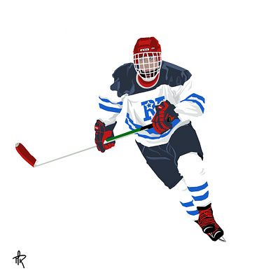 Ice Hockey Player graphic design illustration