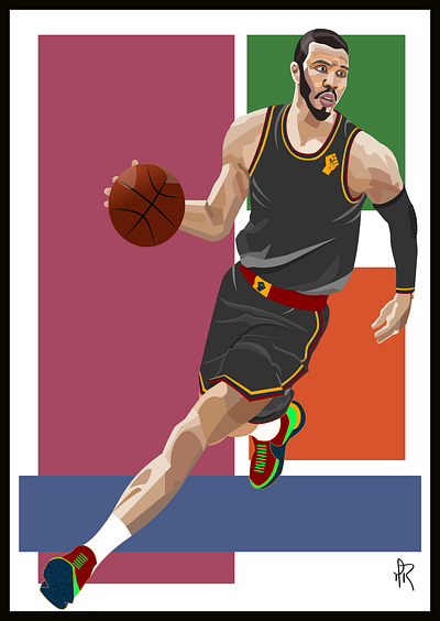 BLM Basketball Player graphic design illustration