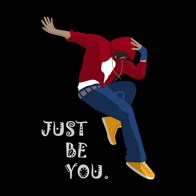 Just Be You graphic design illustration