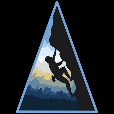 Mountain Climbing graphic design illustration