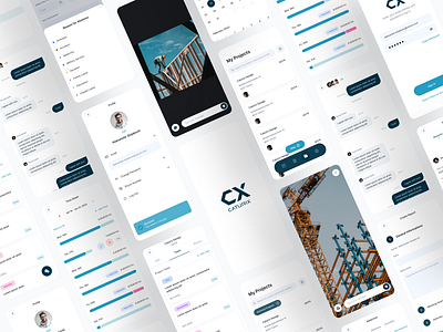 Management Tool for construction industry - Mobile App app chat dashboard design management mobile profile ui ux