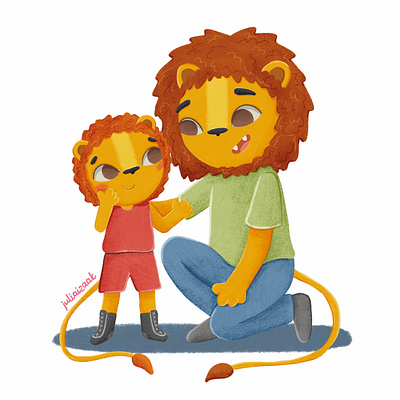 Lions design illustration logo