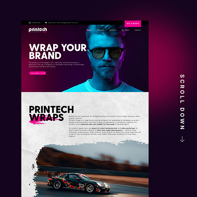 Wrap your brand - print website branding design dribbble. web illustration landing page print reel ux website