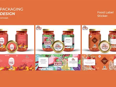 Packaging Design | Sticker Label 2d adobe illustrator branding graphic design illustration label packaging promotion shop