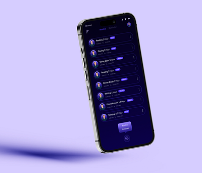 Crete your daily routine & reminder mobile app design app best application best reminder app branding design food voucher app human centered design illustration mobile app product design reminder app routine maker app routine maker product ui design ux design
