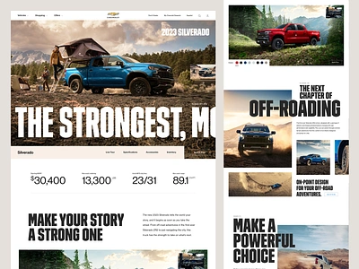 Chevrolet Website Redesign Exploration auto automotive car chevrolet clean design figma framer grid landing page layout storytelling typography ui web design website