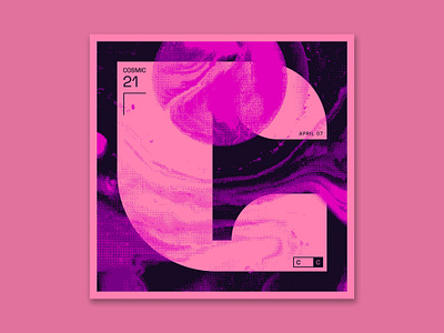 36DaysOfType - 2021 - C 36 days of type album album art album cover colorful cosmic custom type dithering experimental futuristic graphic design sci fi space texture typographic typography vibrant