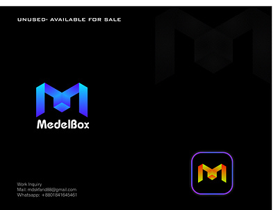 Letter M for_MedelBox Logo Concept 3d a b c d e f g h i j k l m n o p branding design graphic design icon illustration logo logo design mark modern logo vector