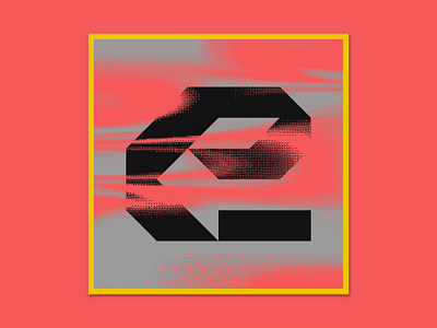 36DaysOfType - 2021 - E 36 days of type album album art album cover colorful custom type dithering futuristic graphic design red texture typographic typography