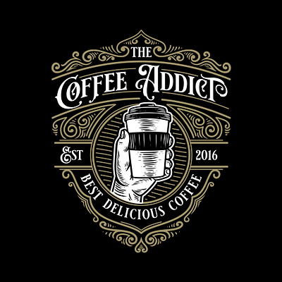 Logo Design - Coffee Addict branding design graphic design illustration logo