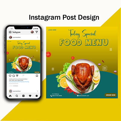 Instagram Post Design advertising design chicken creative design design food graphic design instagram post instagram post design social media socialmediamarketing
