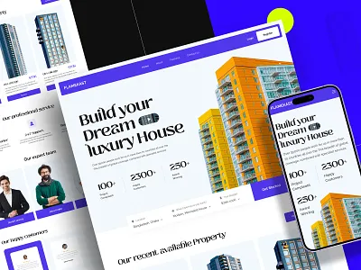 Real Estate Website | Landing Page UI design flamekast homepage house landing page landingpage properties property real estate real estate agency real estate branding real estate landing page real estate ui real estate web real estate website realestate realtor uiux webdesign website