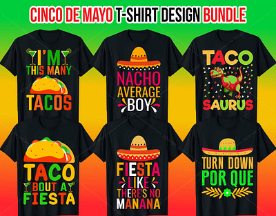 Cinco De Mayo T-Shirt Design Bundle branding design graphic design illustration logo tshirtdesign typography vector