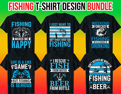 Fishing T-Shirt Design Bundle branding bundle design fishing graphic design illustration logo svg tshirt tshirtdesign typography ui ux vector