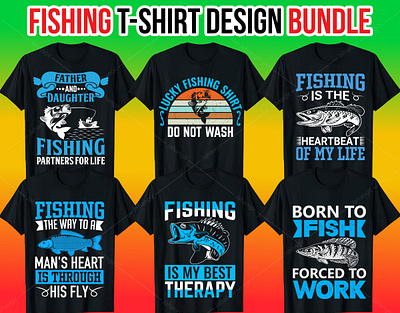 Fishing T-Shirt Design Bundle branding design graphic design illustration logo tshirtdesign typography vector