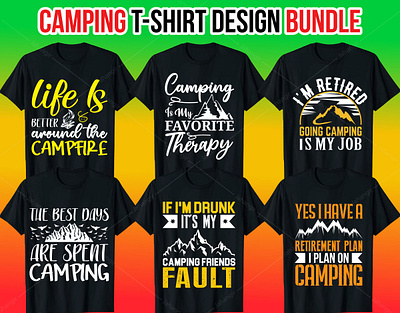 Hiking T-Shirt Design Bundle branding design graphic design illustration logo tshirtdesign typography vector