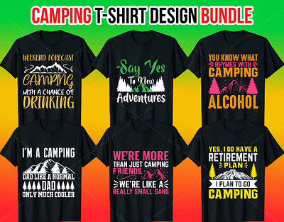 Hiking T-Shirt Design Bundle branding design graphic design illustration logo tshirtdesign typography vector