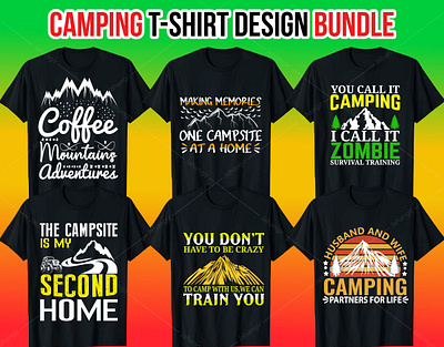 Hiking T-Shirt Design Bundle branding design graphic design illustration logo tshirtdesign typography vector