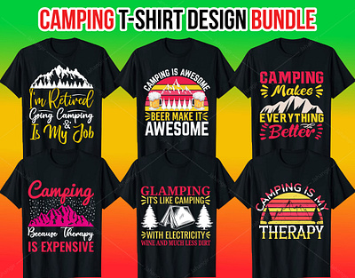 Hiking T-Shirt Design Bundle branding design graphic design illustration logo tshirtdesign typography vector