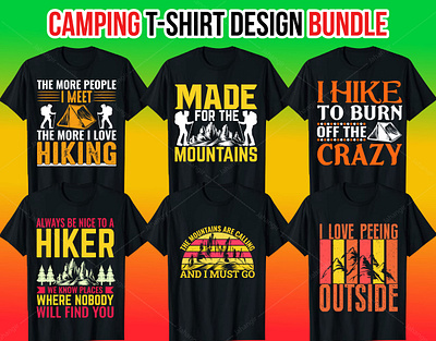 Hiking T-Shirt Design Bundle branding design graphic design illustration logo tshirtdesign typography vector