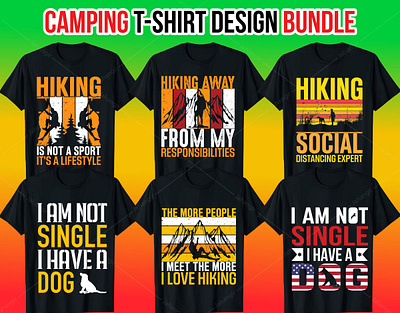 Hiking T-Shirt Design Bundle branding design graphic design illustration logo tshirtdesign typography ui ux vector