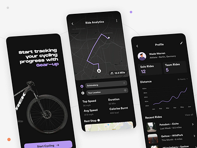 Bicycle Tracking App – Cycliq ai app clean cycling dark mode design dribbble figma hero section minimal minimalist product design redesign simple ui ui design uiux web interface