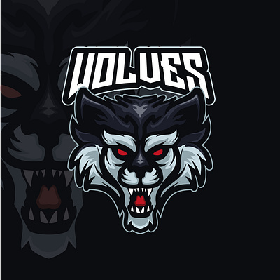 Wolf head mascot head animal branding design esports graphic design illustration logo mascot vector wolf wolves